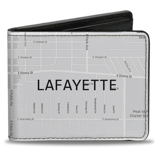 Bi-Fold Wallet - Colorado Lafayette Street Map Bi-Fold Wallets Buckle-Down   
