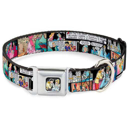 Prince & Cinderella Full Color Seatbelt Buckle Collar - Cinderella Movie Panels & Quotes Seatbelt Buckle Collars Disney   