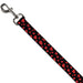 Dog Leash - Hearts Scattered Black/Red Dog Leashes Buckle-Down   