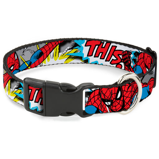 Plastic Clip Collar - Spider-Man w/Action Verbiage Plastic Clip Collars Marvel Comics   