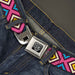 BD Wings Logo CLOSE-UP Full Color Black Silver Seatbelt Belt - Geometric1 Burgundy/Pink/Tan/Yellow/Baby Blue Webbing Seatbelt Belts Buckle-Down   