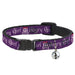 Cat Collar Breakaway - Angry Girl Purple Pink Breakaway Cat Collars Buckle-Down   