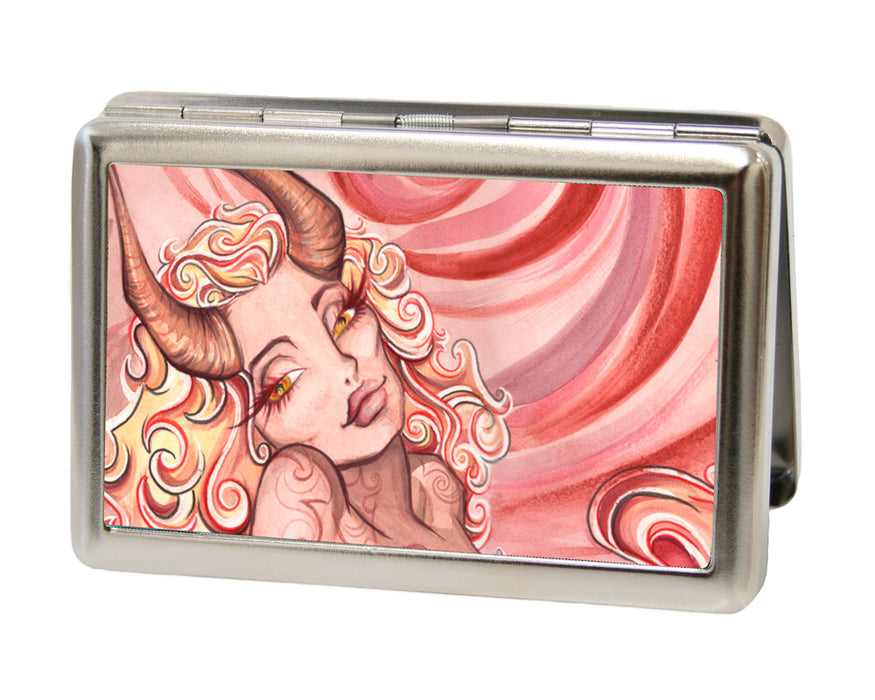 Business Card Holder - LARGE - Hell's Angel FCG Metal ID Cases Sexy Ink Girls   