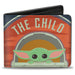 Bi-Fold Wallet - Star Wars THE CHILD Chibi Pod Pose Galaxy Blue White Full Color Bi-Fold Wallets Star Wars   