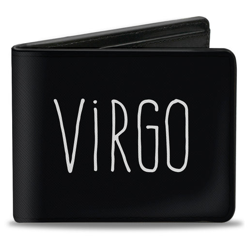 Bi-Fold Wallet - Zodiac VIRGO Symbol Black White Bi-Fold Wallets Buckle-Down   