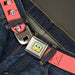Sponge Bob Face CLOSE-UP Full Color Seatbelt Belt - Patrick Starfish Expressions Pink Webbing Seatbelt Belts Nickelodeon   