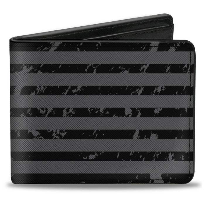 Bi-Fold Wallet - RAM Logo Americana Flag Weathered Gray Black Bi-Fold Wallets Ram   
