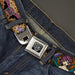 BD Wings Logo CLOSE-UP Full Color Black Silver Seatbelt Belt - TJ-Fairy Gothic Webbing Seatbelt Belts Buckle-Down   
