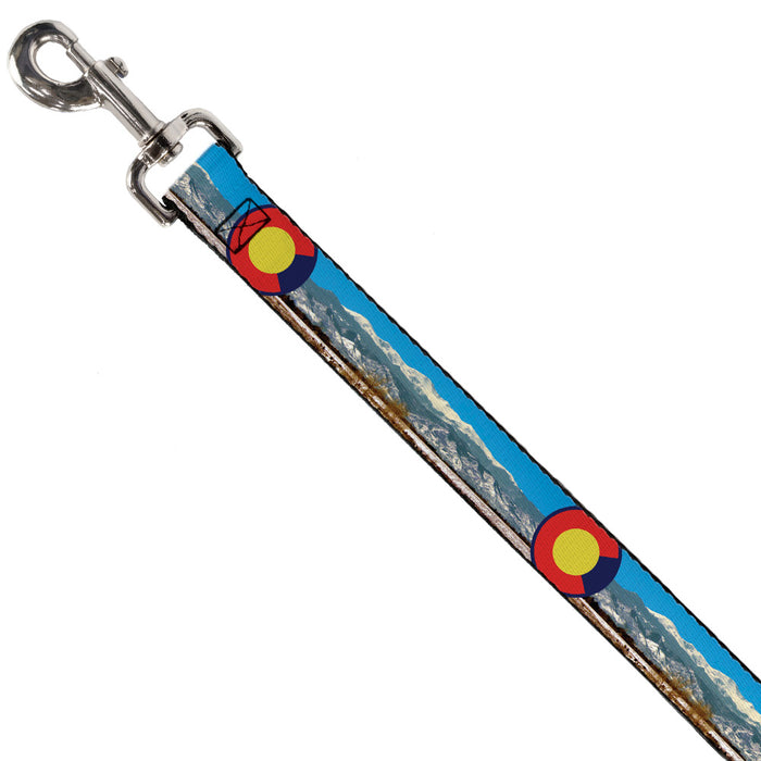 Dog Leash - Colorado Mount Evans Vivid Landscape/Colorado Flag Icon Dog Leashes Buckle-Down   