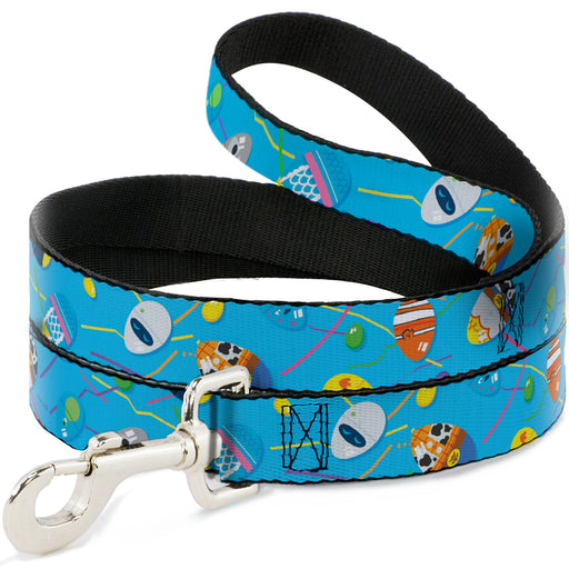 Dog Leash - Pixar Holiday Collection Easter Egg Characters Scattered Blue Dog Leashes Disney   