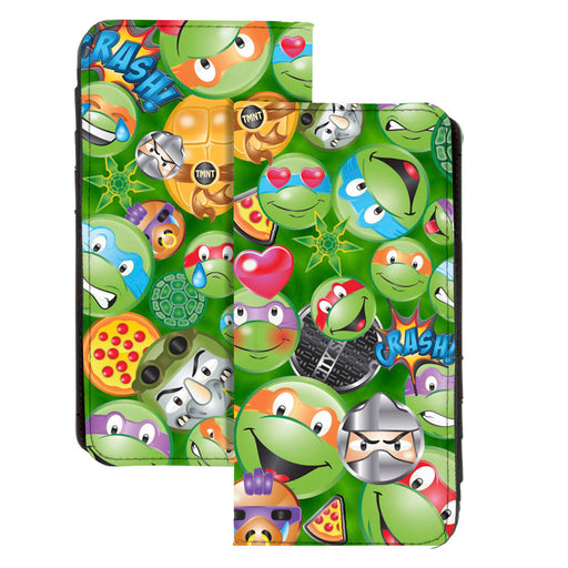 Canvas Snap Wallet - Classic TMNT Turtle & Villain Expressions Pizza Turtle Shell Buttons Stacked Greens Canvas Snap Wallets Nickelodeon   