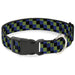 Plastic Clip Collar - Checker Trio Green/Black/Blue Plastic Clip Collars Buckle-Down   