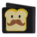 Bi-Fold Wallet - Peanut Butter w Mustache & Jelly Bi-Fold Wallets Buckle-Down   