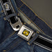 SUPER BEE Logo Full Color Black Yellow White Seatbelt Belt - SUPER BEE Logo/Stripes Black/Gray/Yellow/White Webbing Seatbelt Belts Dodge   