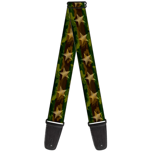 Guitar Strap - Star Camo Olive Gold Guitar Straps Buckle-Down   