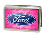 Business Card Holder - LARGE - Ford Oval w Text FCG Pink Metal ID Cases Ford   