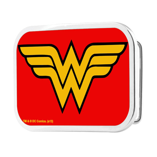 Wonder Woman Logo Framed FCG Red - Chrome Rock Star Buckle Belt Buckles DC Comics   