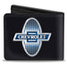 Bi-Fold Wallet - 1929 Chevrolet Bowtie Logo Black Silver Blue Bi-Fold Wallets GM General Motors   