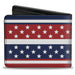 Bi-Fold Wallet - Americana Stripe w Mini Stars Blue Red White Bi-Fold Wallets Buckle-Down   