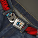 New 52 Deathstroke Face CLOSE-UP Full Color Red Seatbelt Belt - New 52 DEATHSTROKE Action Poses Black/Red Webbing Seatbelt Belts DC Comics   