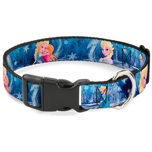 Plastic Clip Collar - Frozen Elsa the Snow Queen Poses/Snowflakes Plastic Clip Collars Disney   