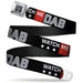 BD Wings Logo CLOSE-UP Full Color Black Silver Seatbelt Belt - WATCH ME DAB/Stars Black/Red/White/Crackle Gray Webbing Seatbelt Belts Buckle-Down   