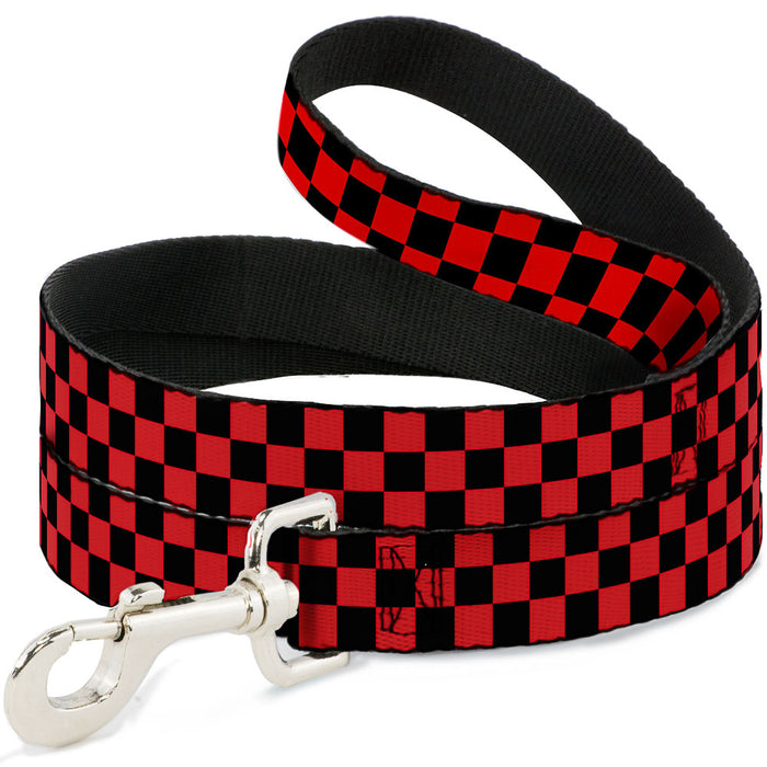 Dog Leash - Checker Black/Red Dog Leashes Buckle-Down   