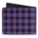 Bi-Fold Wallet - Buffalo Plaid Black Purple Bi-Fold Wallets Buckle-Down   