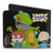 Bi-Fold Wallet - RUGRATS Reptar w Chuckie Spike & Tommy Bi-Fold Wallets Nickelodeon   