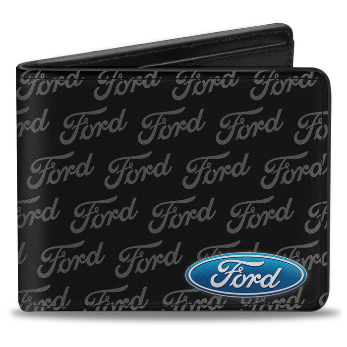 Bi-Fold Wallet - Ford Oval CORNER w Text Bi-Fold Wallets Ford   