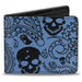 Bi-Fold Wallet - Bandana Skulls Baby Blue Black Bi-Fold Wallets Buckle-Down   