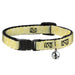 Cat Collar Breakaway - Ditsy Floral Yellow White Brown Breakaway Cat Collars Buckle-Down   