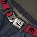 MOPAR Logo Full Color Black/White Seatbelt Belt - MOPAR Logo Repeat Fuchsia/Black Webbing Seatbelt Belts Mopar   