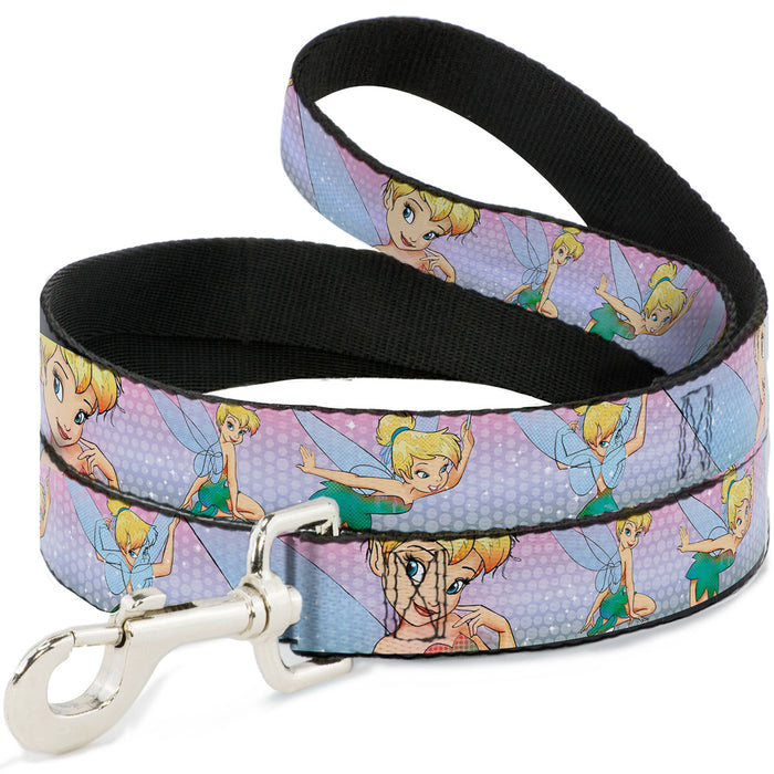Dog Leash - Tinker Bell Poses Purple/Pink Fade Dog Leashes Disney   