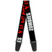 Guitar Strap - Zombies Y U NO DIE Black White Red Guitar Straps Buckle-Down   