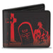 Bi-Fold Wallet - Graveyard Black Red Bi-Fold Wallets Buckle-Down   
