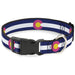 Plastic Clip Collar - Colorado Flags6 Repeat Blue/White/Pink/Yellow Plastic Clip Collars Buckle-Down   