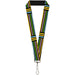 Lanyard - 1.0" - Stripe Blocks Black Multi Pastel Lanyards Buckle-Down   