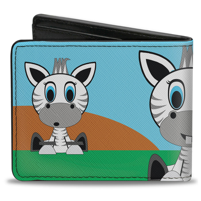 Bi-Fold Wallet - Zebra Cartoon Bi-Fold Wallets Buckle-Down   