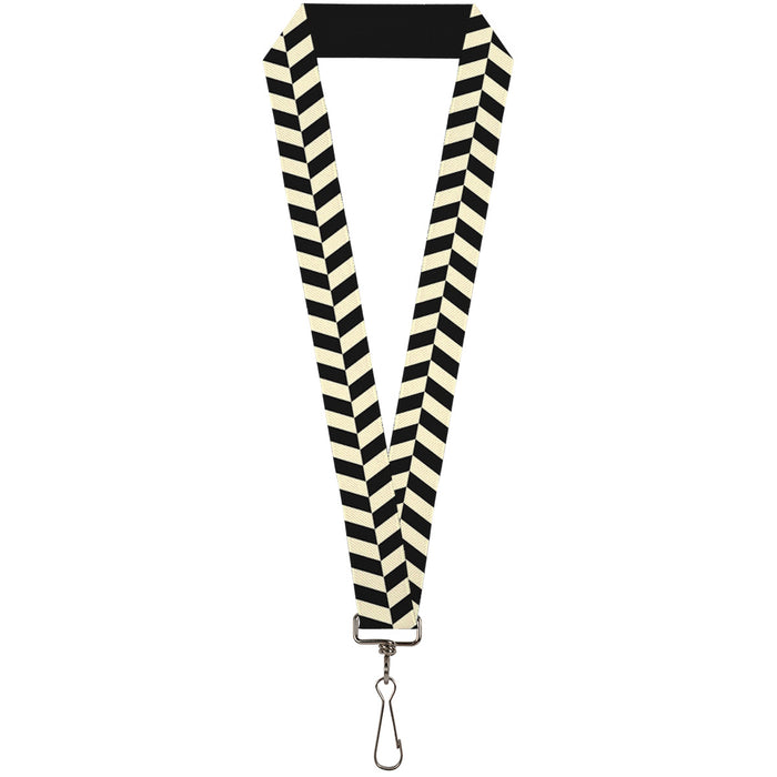 Lanyard - 1.0" - Rhombus Split White Black Lanyards Buckle-Down   