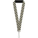 Lanyard - 1.0" - Rhombus Split White Black Lanyards Buckle-Down   