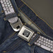 BD Wings Logo CLOSE-UP Full Color Black Silver Seatbelt Belt - BD Keyboard Webbing Seatbelt Belts Buckle-Down   