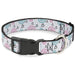 Plastic Clip Collar - Bird Tapestry White/Gray/Turquoise/Pink Plastic Clip Collars Buckle-Down   