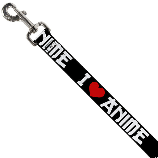 Dog Leash - I "Heart" ANIME Bold Black/White/Red Dog Leashes Buckle-Down   