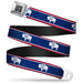 BD Wings Logo CLOSE-UP Full Color Black Silver Seatbelt Belt - Wyoming Flags Webbing Seatbelt Belts Buckle-Down   