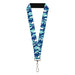 Lanyard - 1.0" - Peace Dots White Blue Lanyards Buckle-Down   