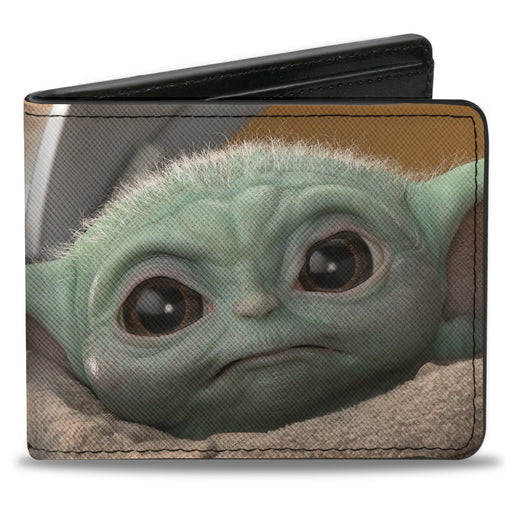 Bi-Fold Wallet - Star Wars The Child Vivid Frown Pod Pose CLOSE-UP Bi-Fold Wallets Star Wars   