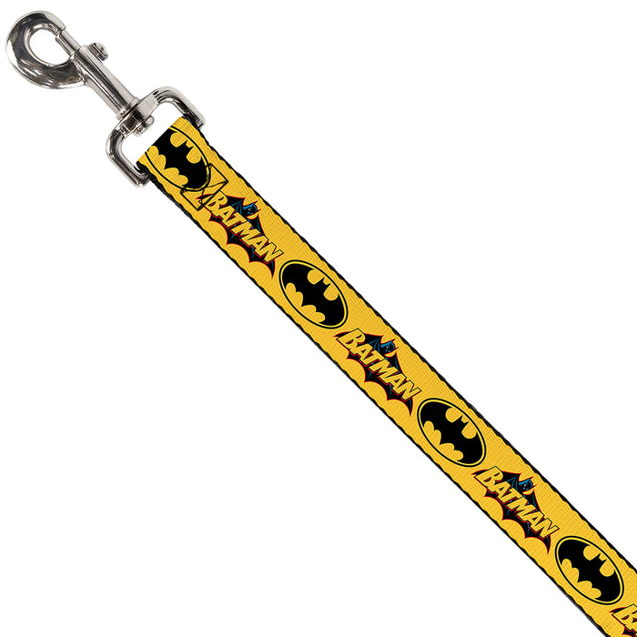 Dog Leash - Vintage Batman Logo & Bat Signal-3 Yellow Dog Leashes DC Comics   