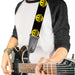 Guitar Strap - Mustache Happy Face Black Yellow Brown Guitar Straps Buckle-Down   