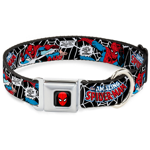 MARVEL UNIVERSE Spider-Man Full Color Seatbelt Buckle Collar - JRNY-Spider-Man in Action2 w/AMAZING SPIDER-MAN Seatbelt Buckle Collars Marvel Comics   